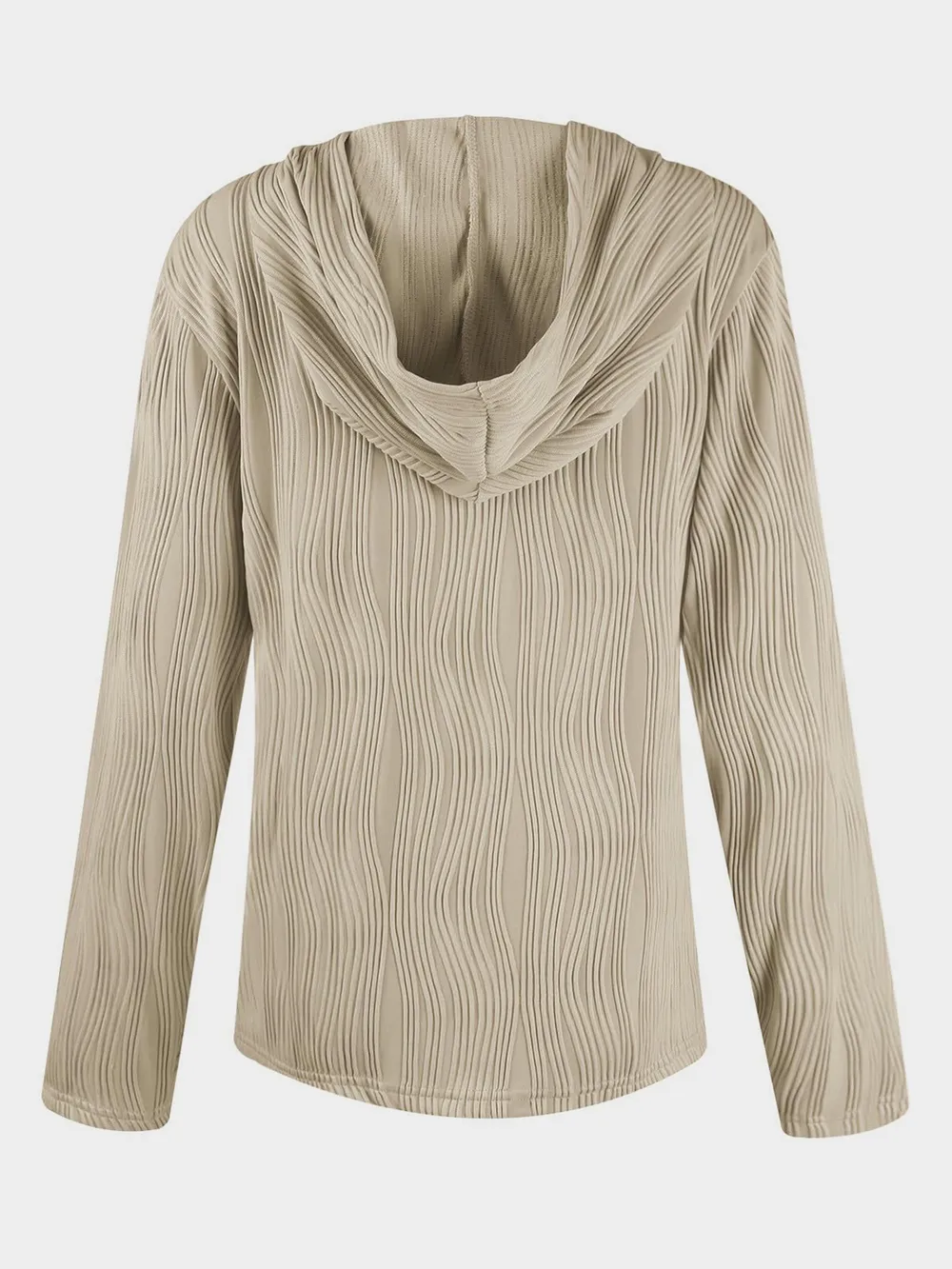Textured Long Sleeve Hoodie, image 5