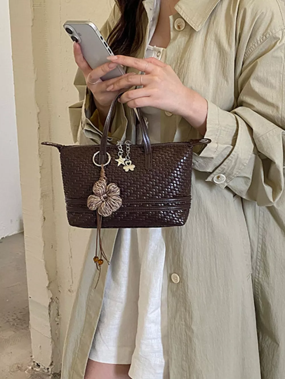 Woven Texture Crossbody Bag, image 9