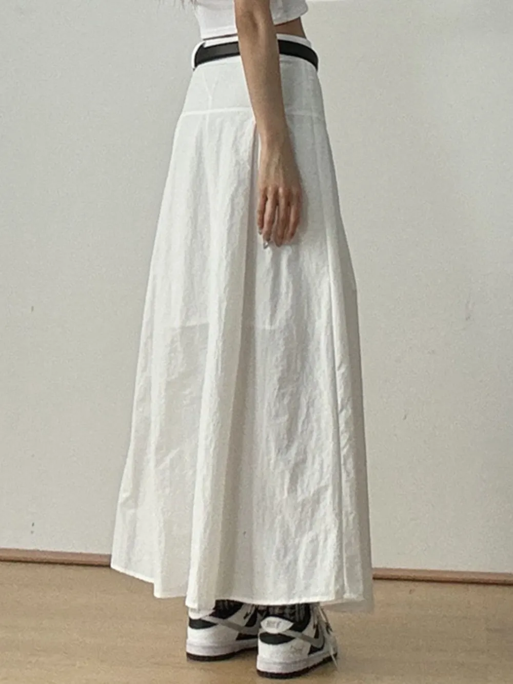 High Waist A-Line Maxi Skirt, image 7