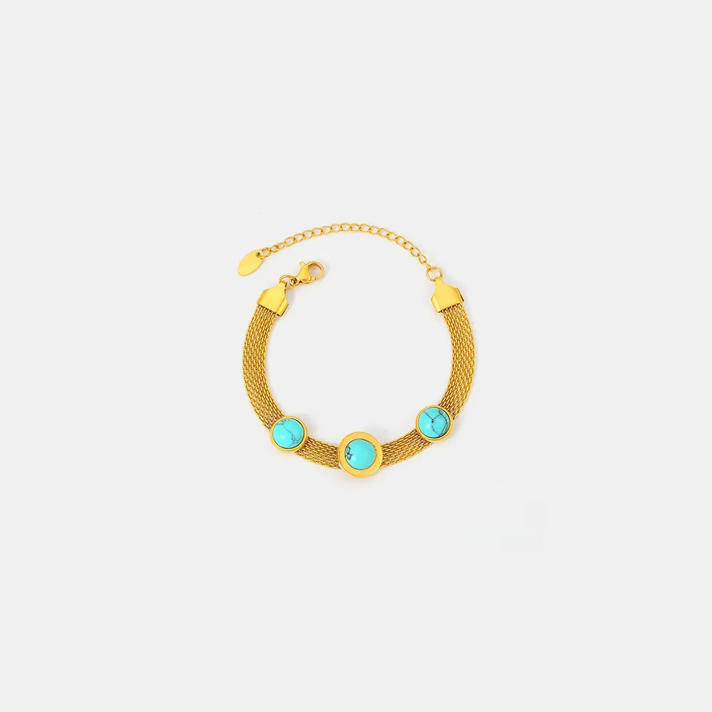 Turquoise Titanium Steel Bracelet, image 5