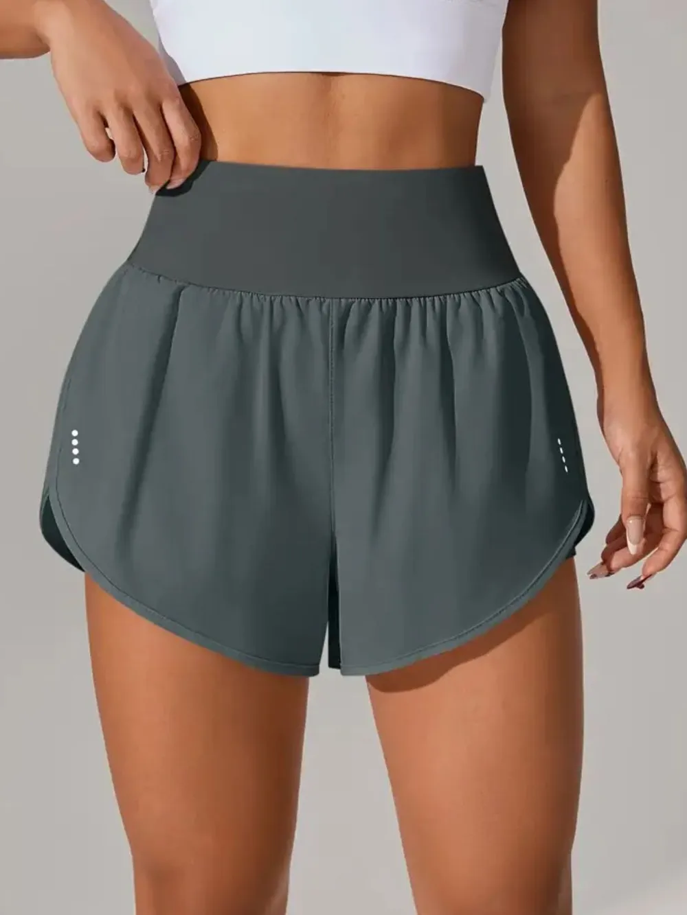 Pocketed High Waist Active Shorts, image 36
