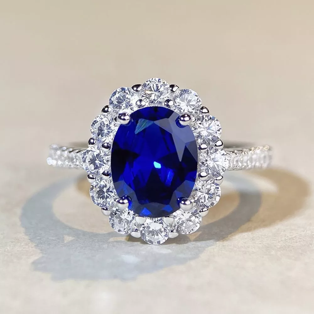 925 Sterling Silver Zircon Geometric Ring, image 5