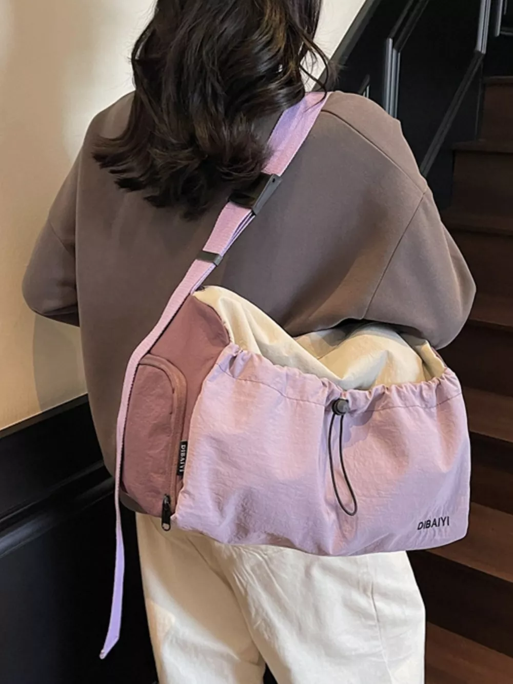 Lightweight Drawstring Closure Travel Bag, image 2