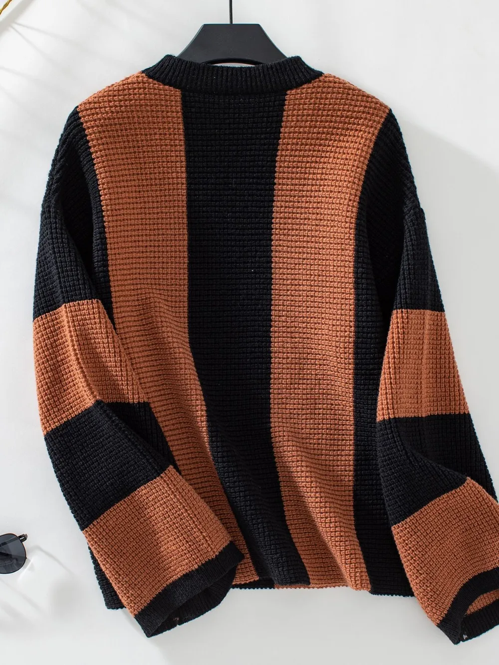 Color Block Round Neck Long Sleeve Sweater, image 11