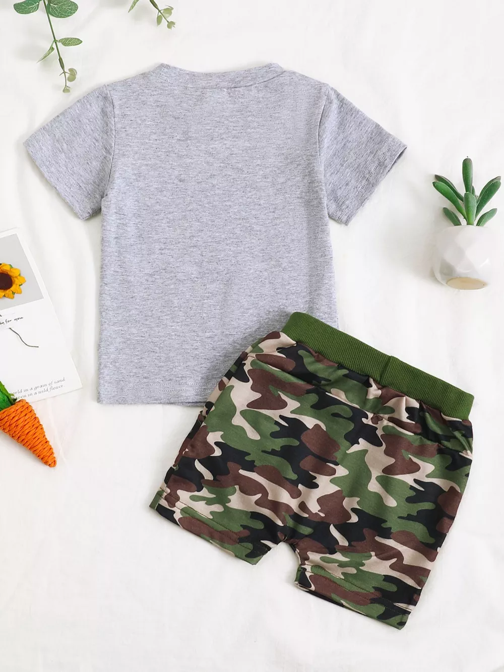 Children's Easter Bunny Camo Print T-Shirt & Shorts Set, image 9