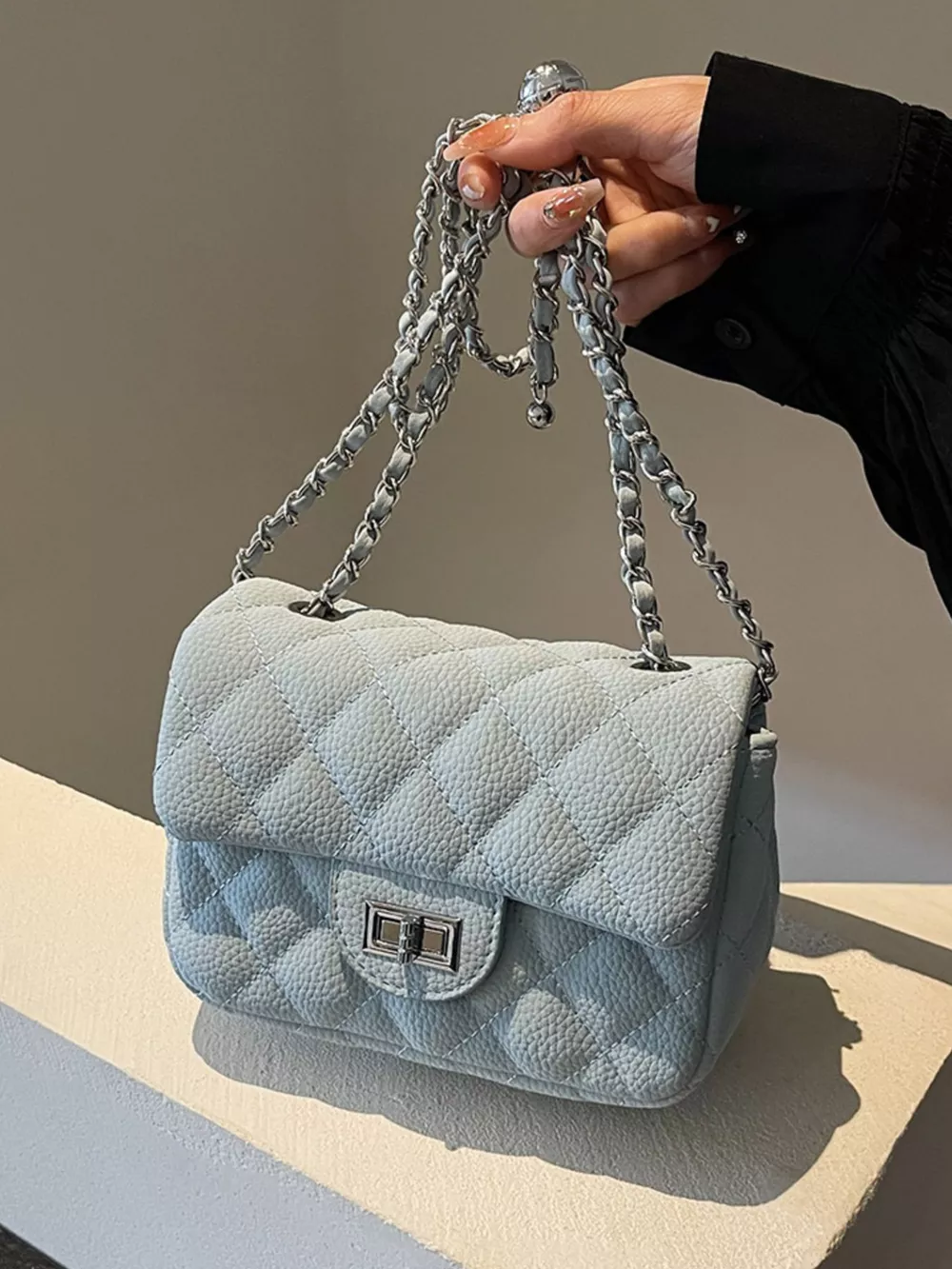 Quilted Chain Crossbody Bag, image 13