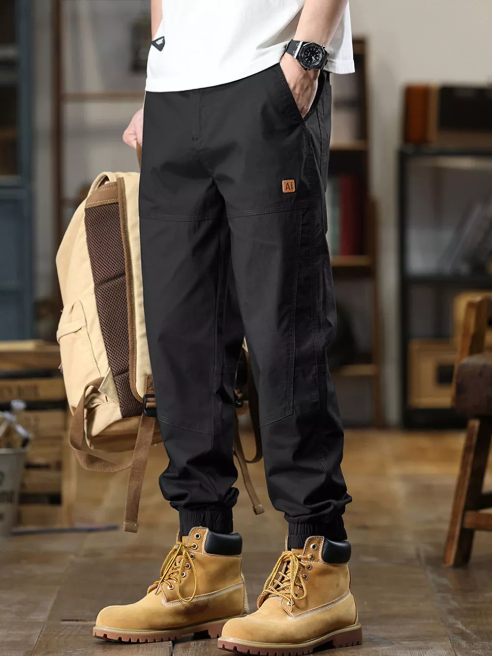 Men's Full Size Wide Leg Pants Plus Size, image 3