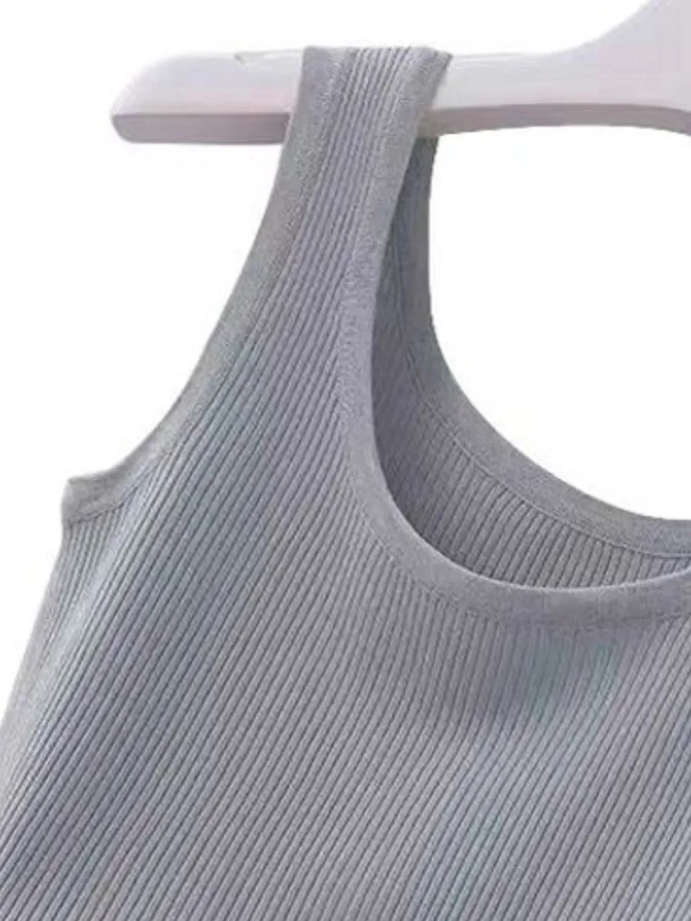 Plus Size Ribbed Knit Scoop Neck Tank Top, image 5