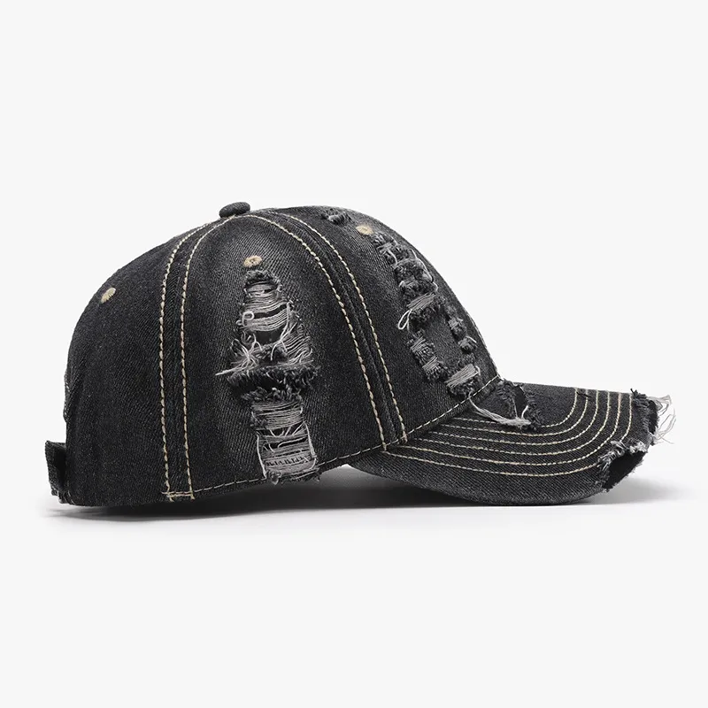 Distressed Adjustable Cotton Baseball Cap, image 6