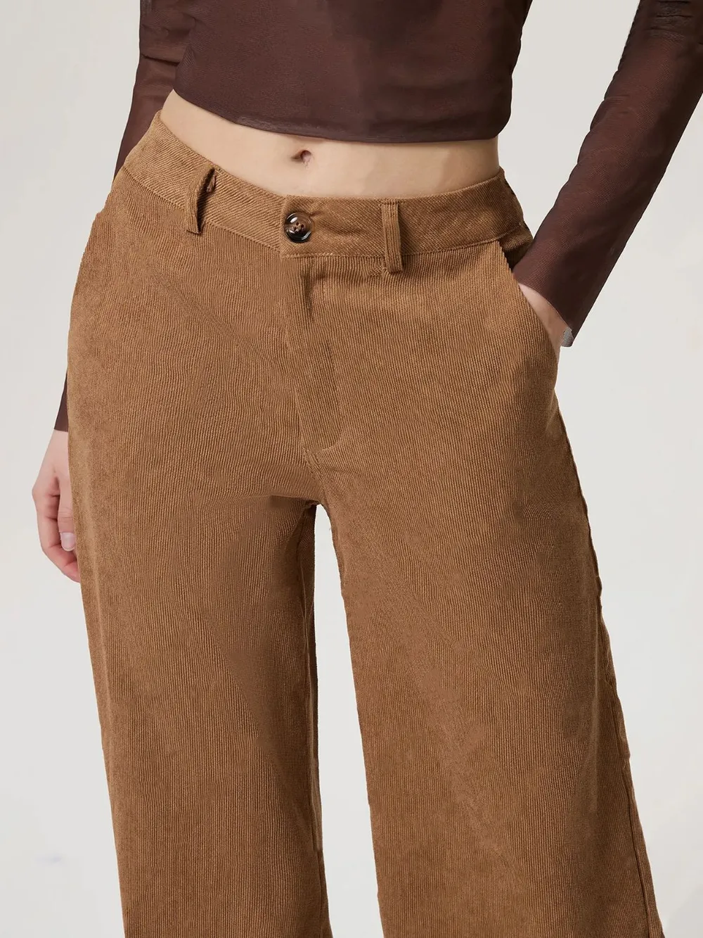 Wide Leg Pants with Pockets, image 3