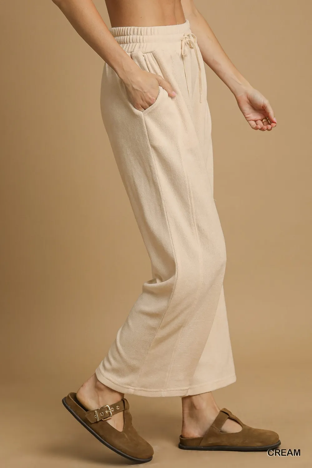 Drawstring Wide Leg Pants, image 3