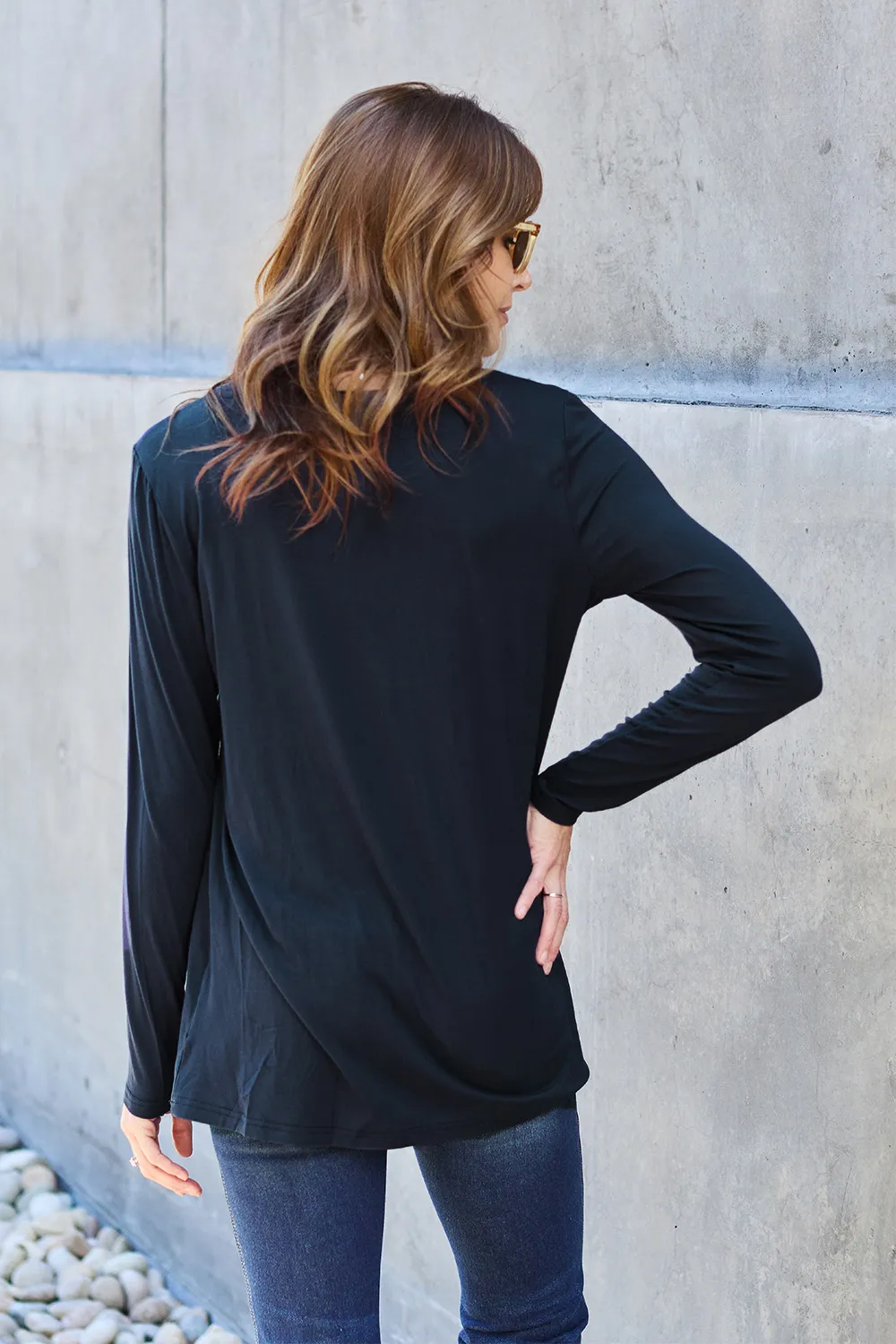 Full Size Round Neck Long Sleeve Top, image 26