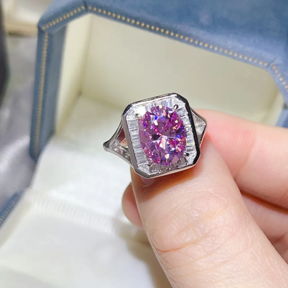 3 Carat Moissanite Square Ring, image 11