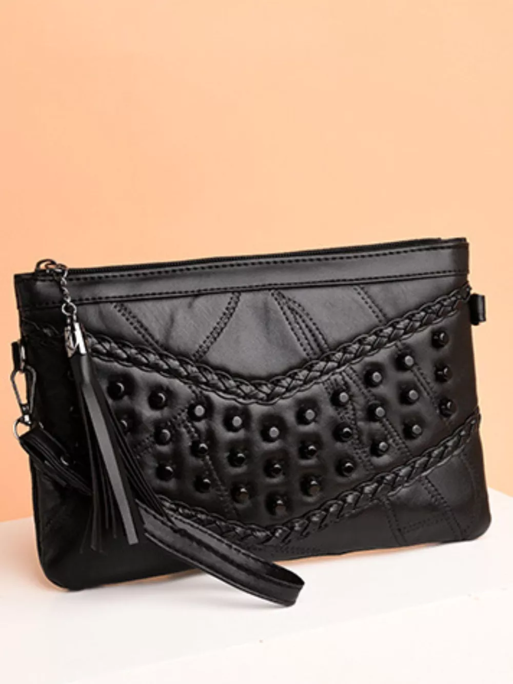 Studded Leather Crossbody Bag
