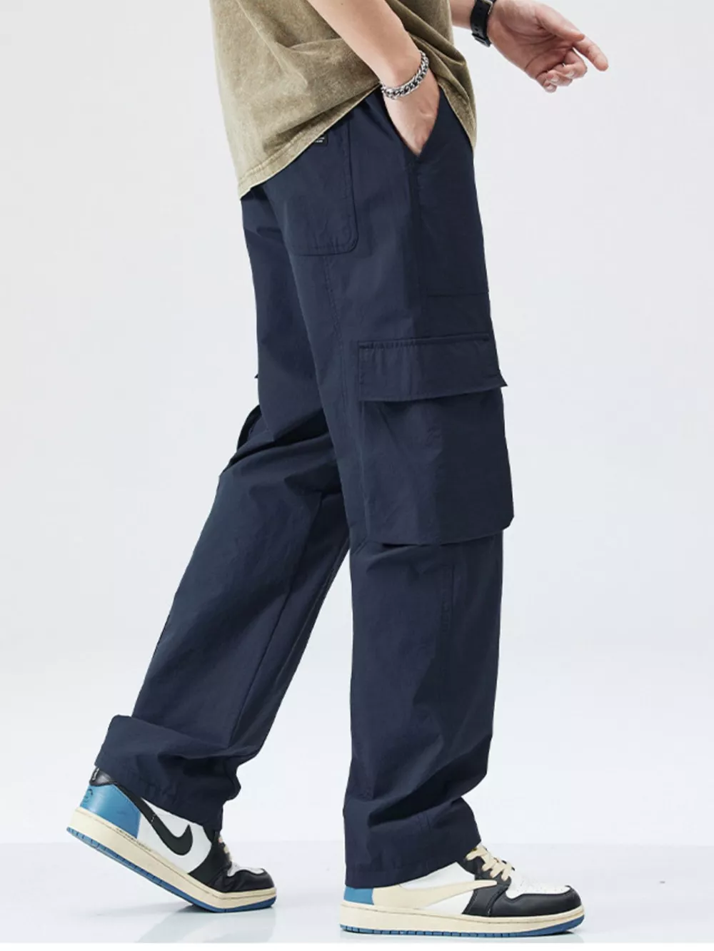 Men's Full Size Relaxed Fit Cargo Pants Plus Size, image 6