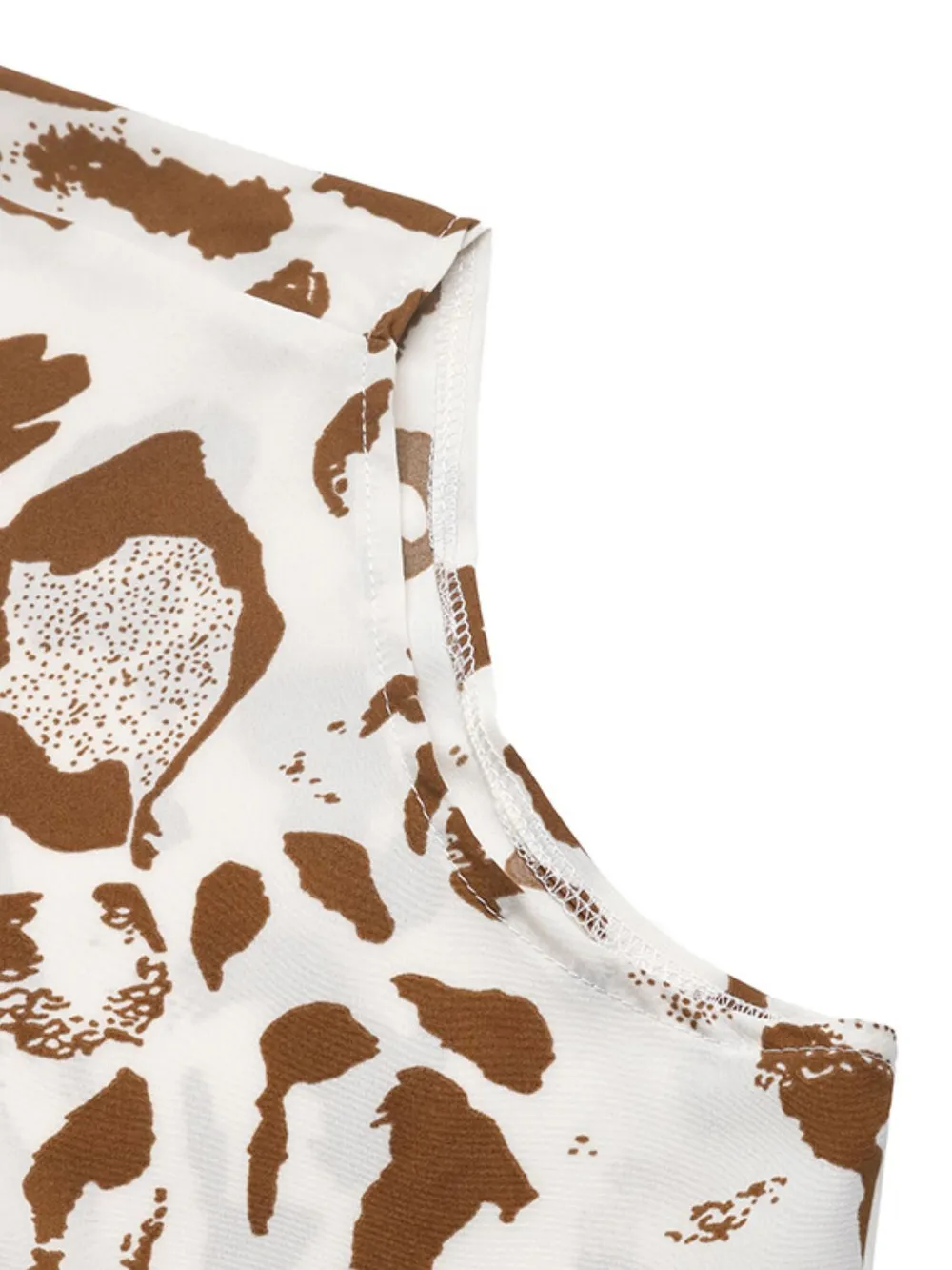Leopard V-Neck Half Sleeve Blouse, image 6