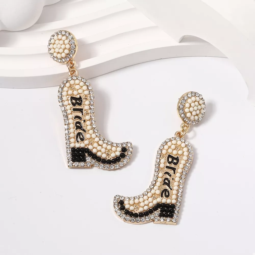 Bride Boot Dangle Earrings, image 8
