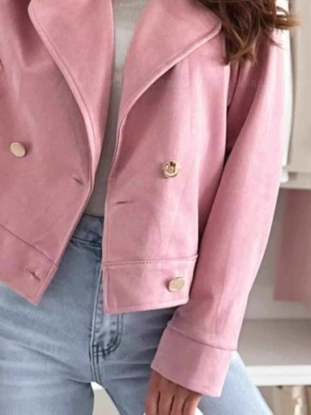 Chic Double-Breasted Cropped Jacket, image 12
