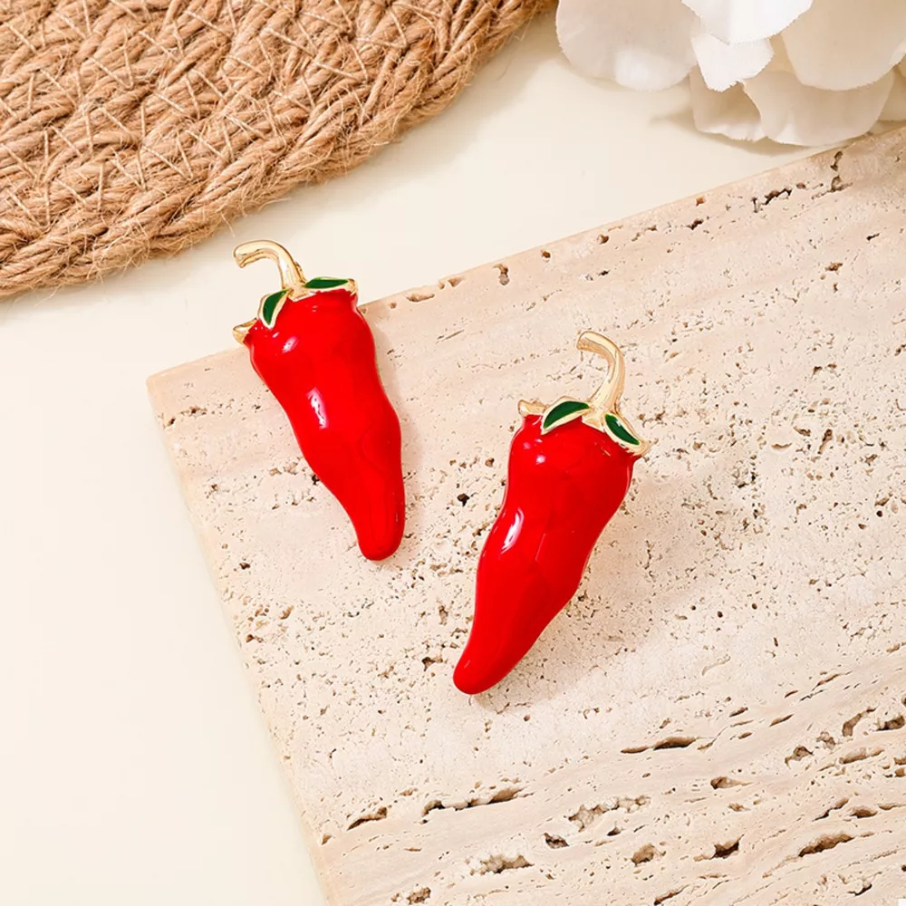Chili Pepper Stud Earrings, image 3