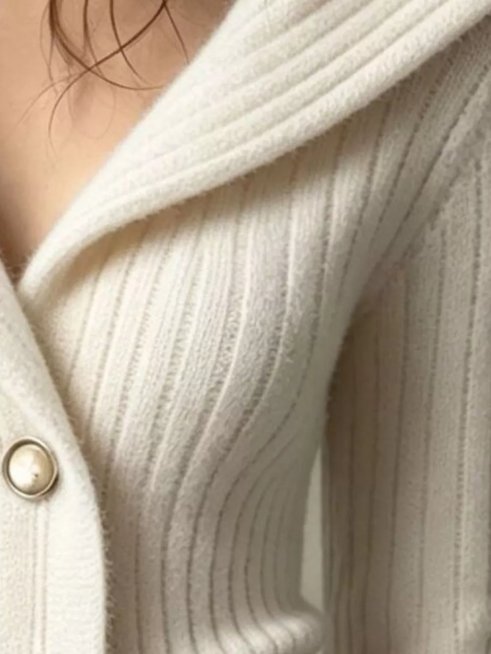 Full Size Ribbed Knit Button-Down Front Cardigan Plus Size, image 12