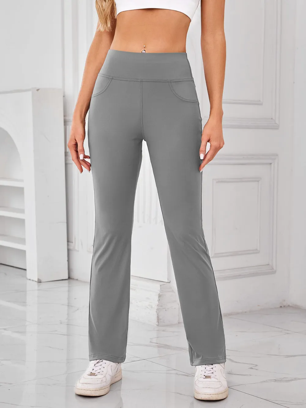 High Waist Active Pants with Pockets, image 22