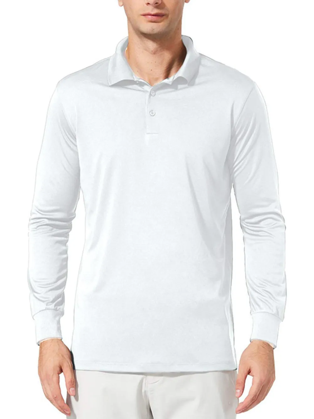 Long Sleeve Collared Neck Polo Shirt, image 5