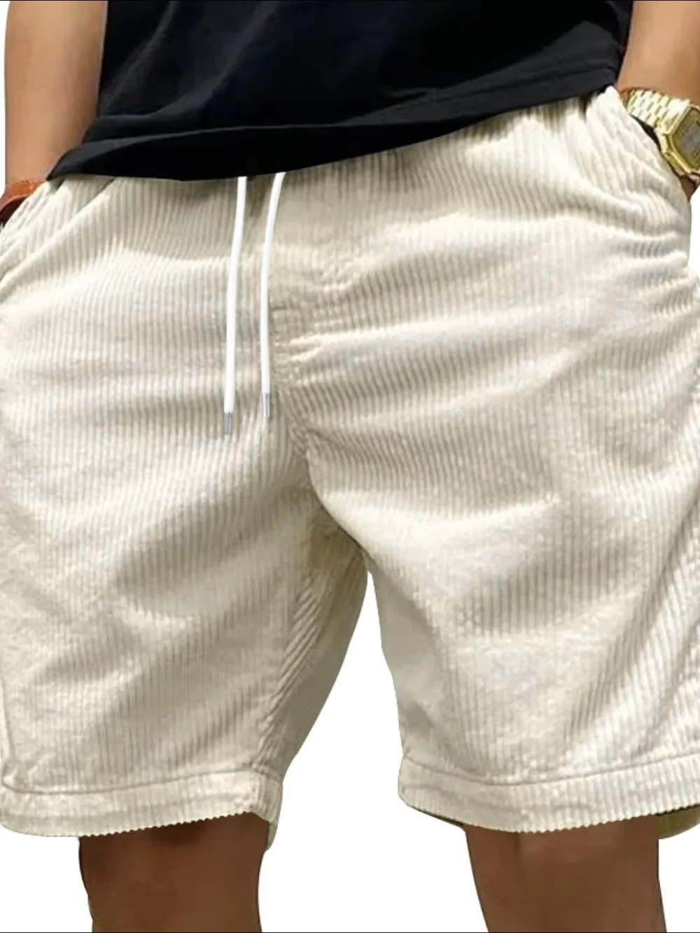 Men's Drawstring Shorts with Pockets, image 5