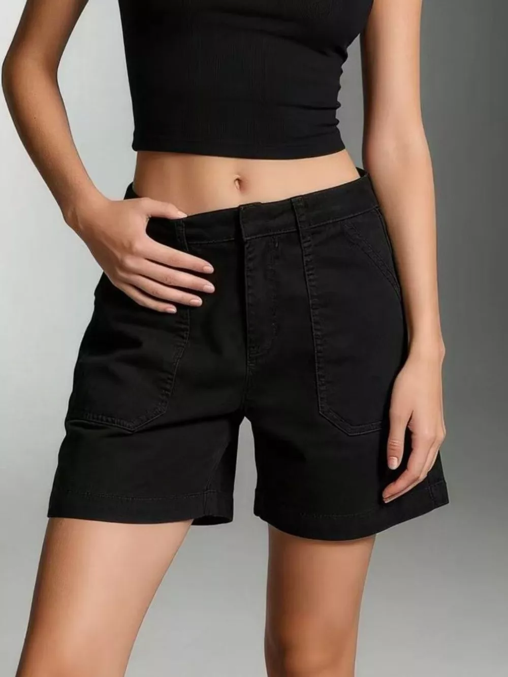 Pocketed Denim Shorts, image 18