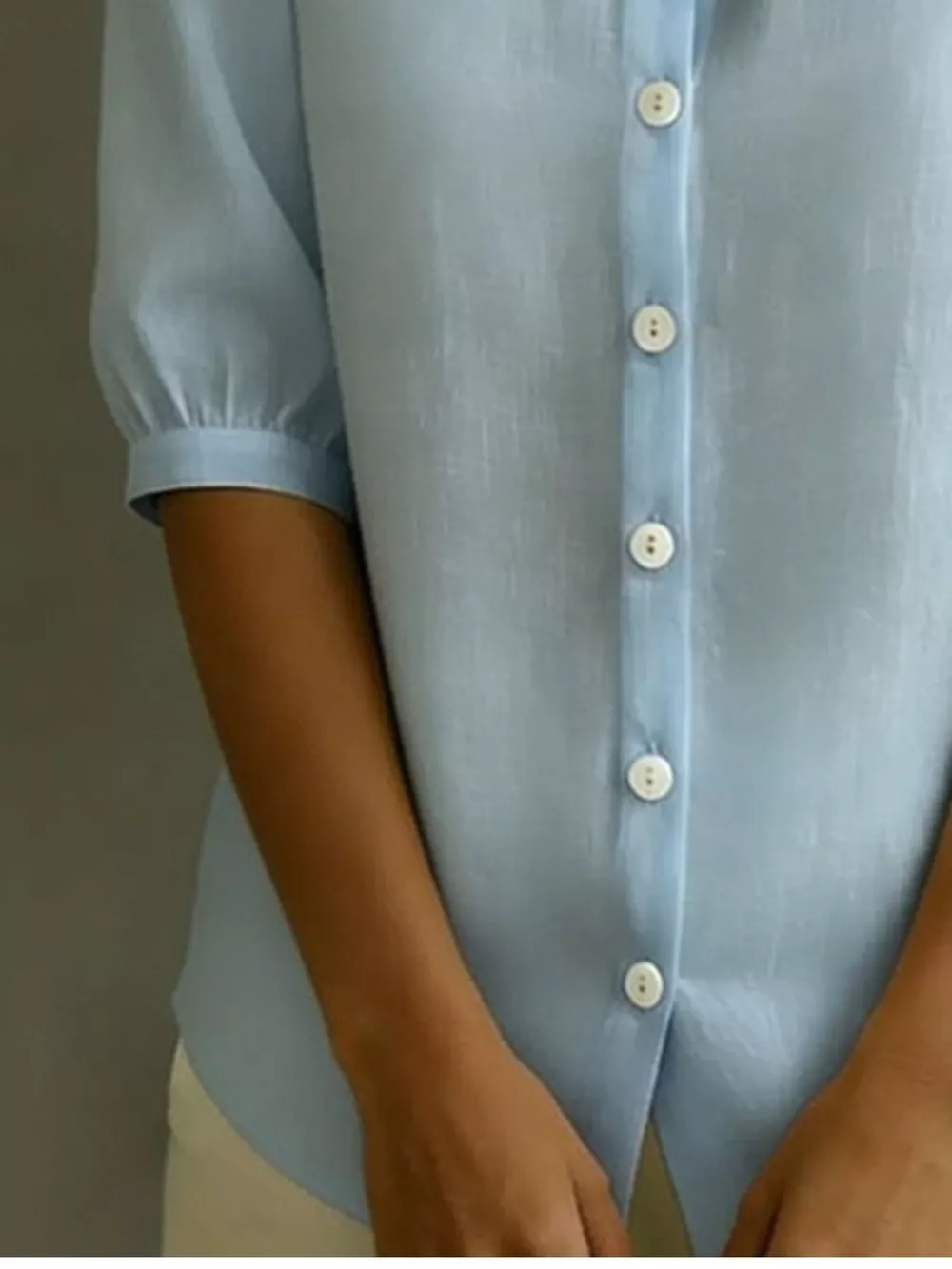 Peter Pan Collar Puff Sleeve Shirt, image 10