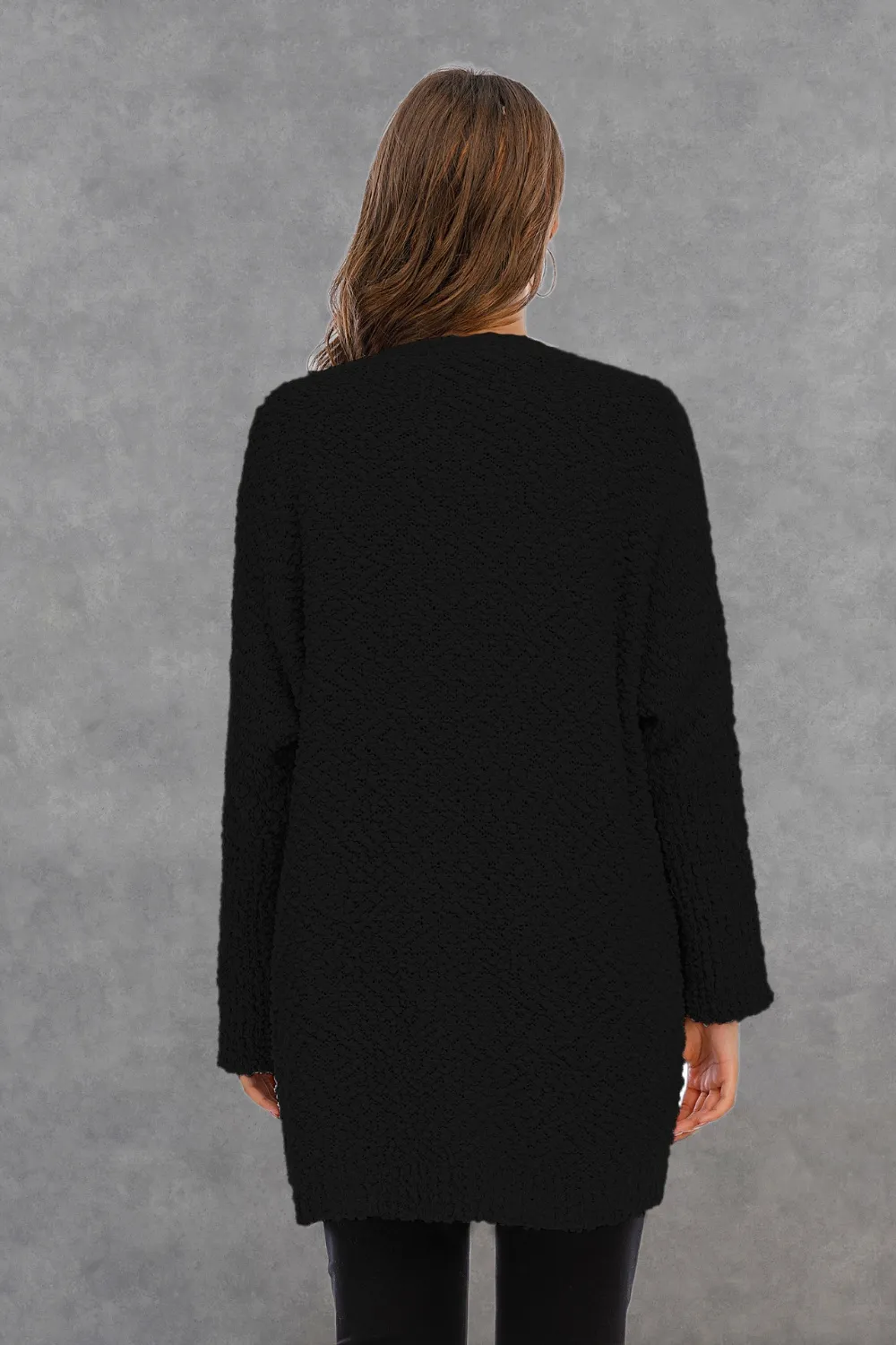 Pocketed Open Front Long Sleeve Cardigan, image 9
