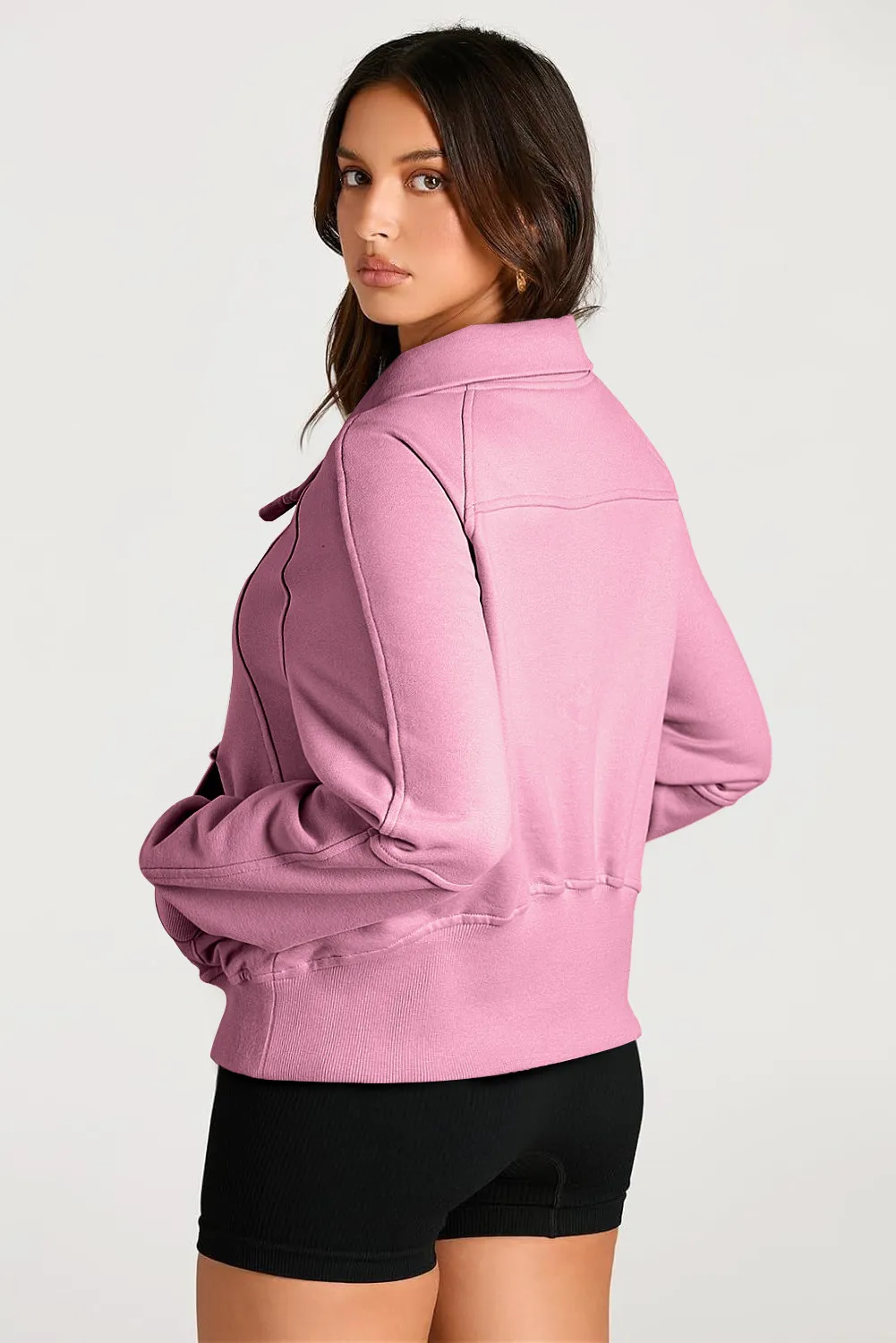 Half Zip Long Sleeve Sweatshirt, image 32