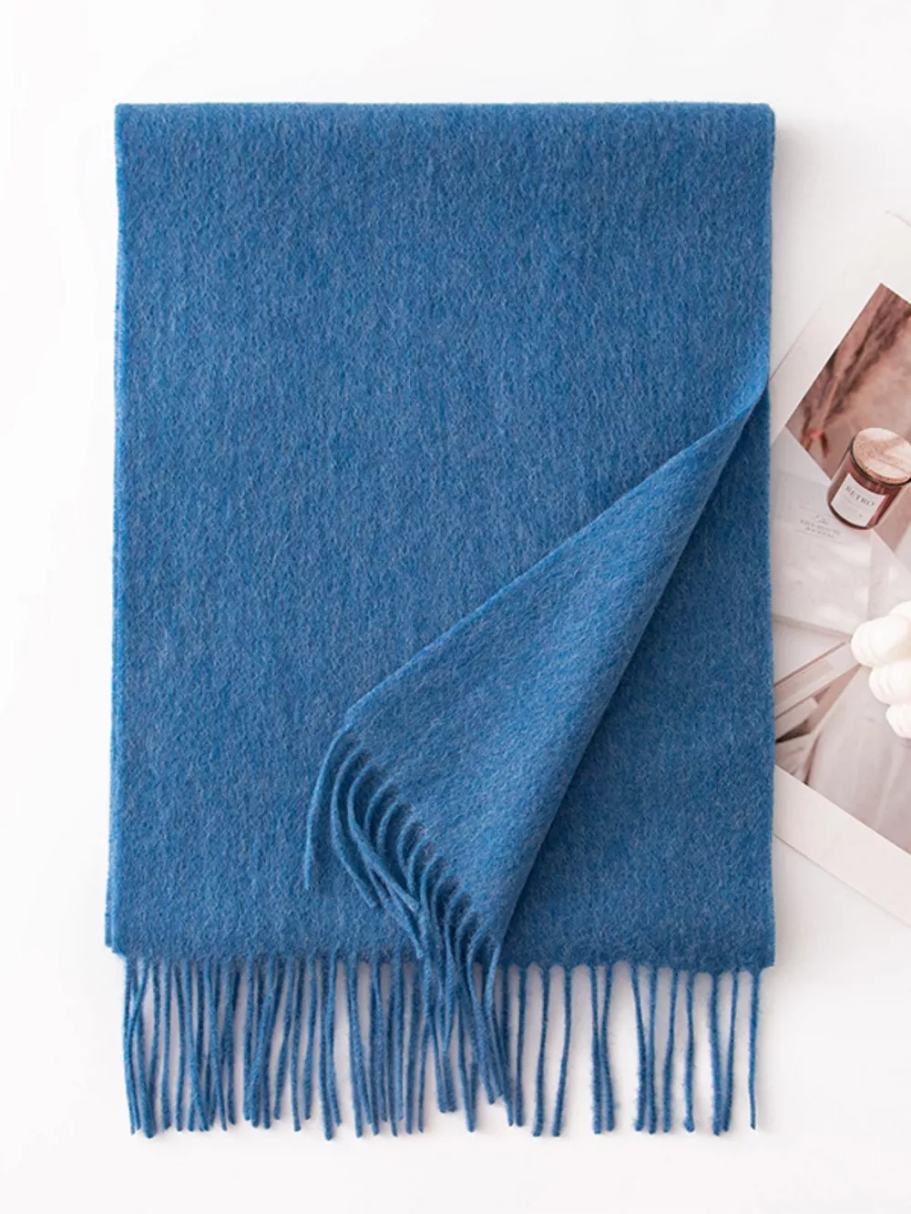 Solid Color Fringe Scarf, image 11