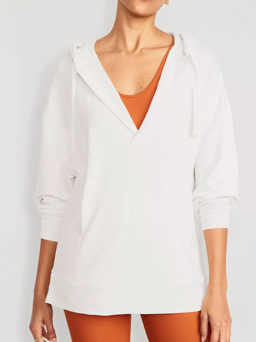 Drawstring Kangaroo Pocket Long Sleeve Hoodie, image 10