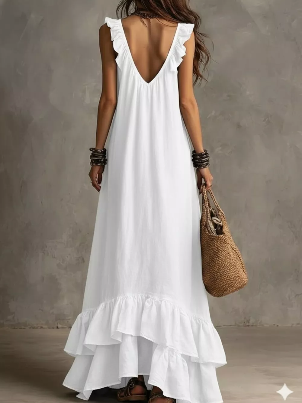 Ruffled Sleeveless Maxi Dress, image 6