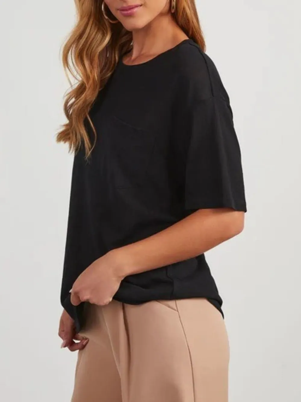 Round Neck Half Sleeve T-Shirt, image 8