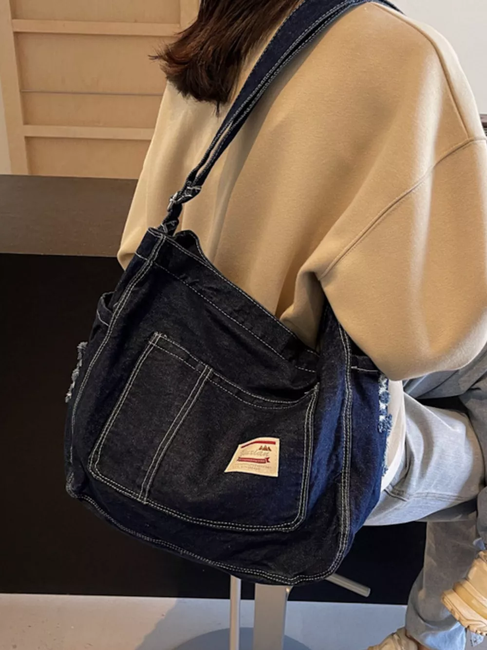 Casual Denim Crossbody Bag, image 7