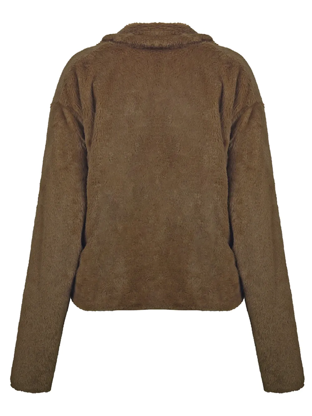 Plush Open Front Dropped Shoulder Jacket, image 15