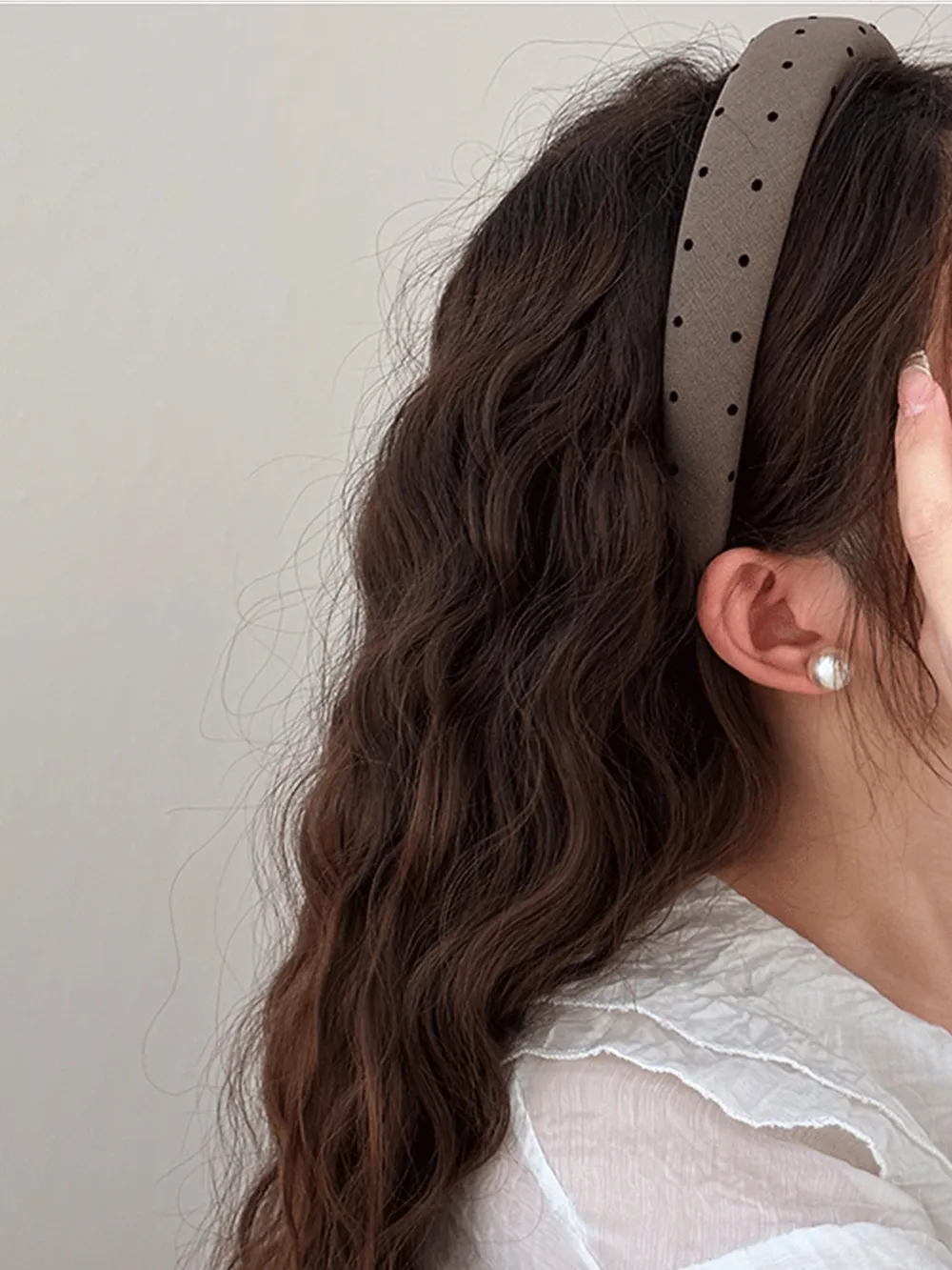 Polka Dot Polyester Wide Headband, image 5