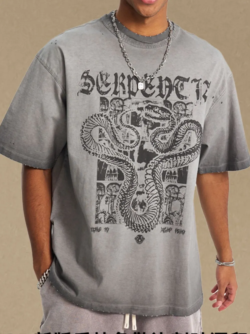 Men's Graphic Round Neck Half Sleeve T-Shirt, image 2