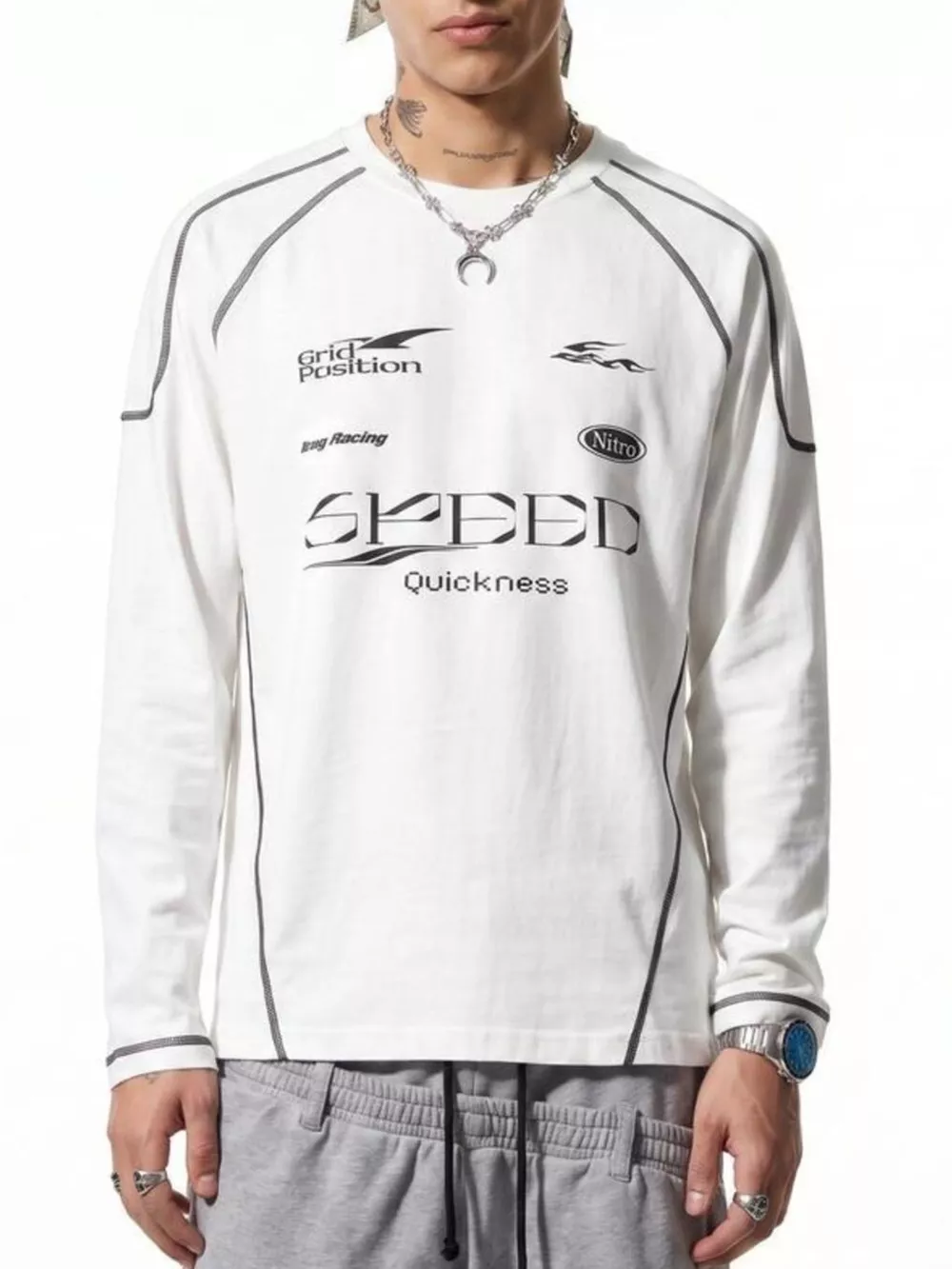 Men's Letter Graphic Long Sleeve T-Shirt
