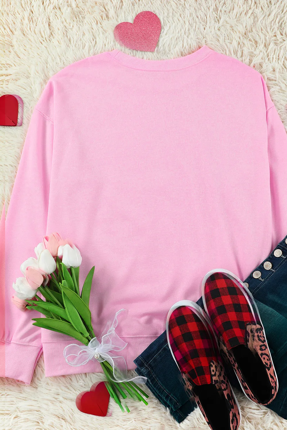 Contrast Heart Long Sleeve Sweatshirt, image 4