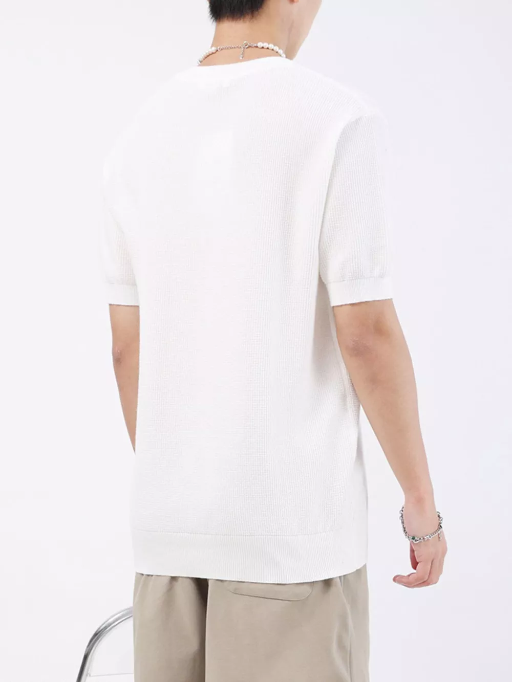 Men's Plus Size Casual Knit Henley T-Shirt, image 11