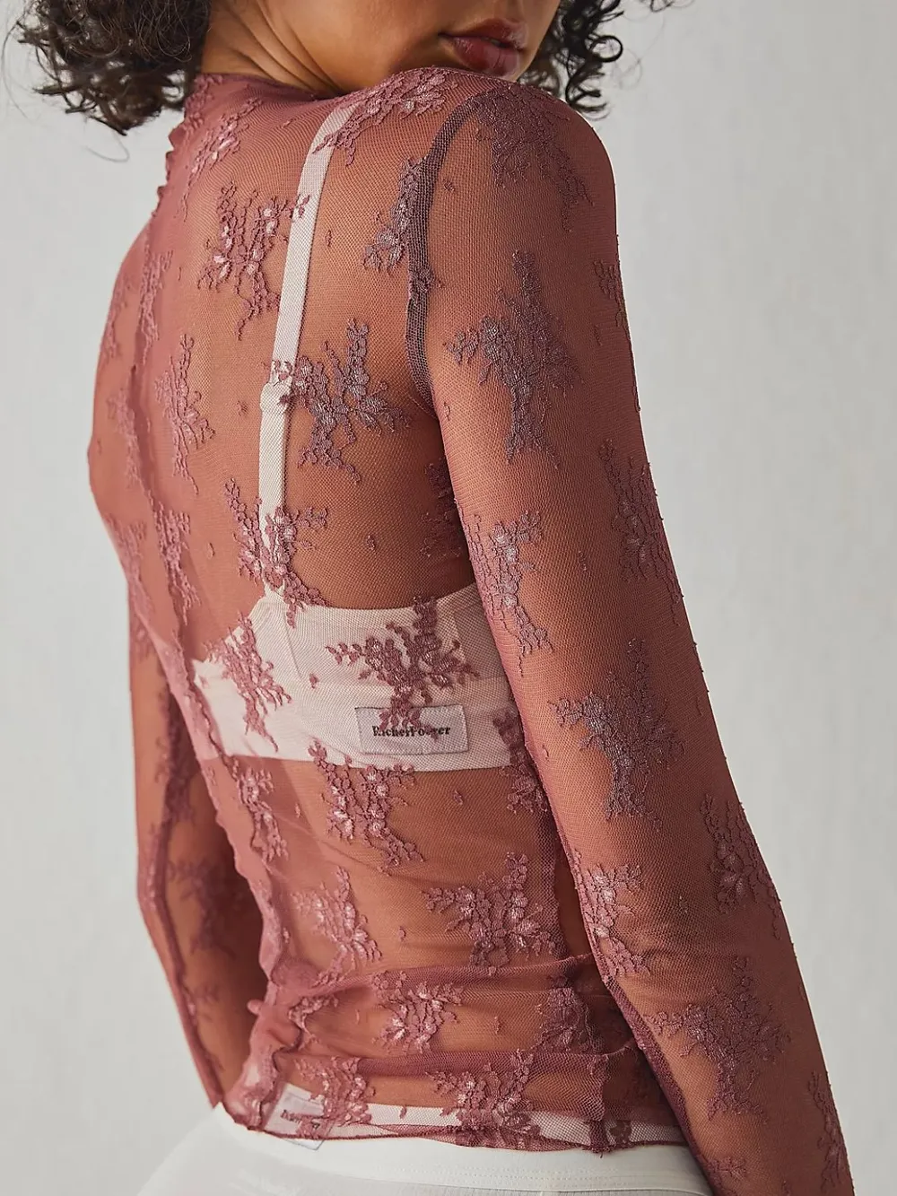Lace Mock Neck Long Sleeve Blouse, image 30