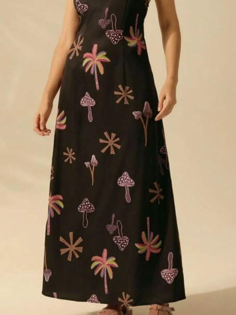 Printed Sleeveless Maxi Dress, image 10