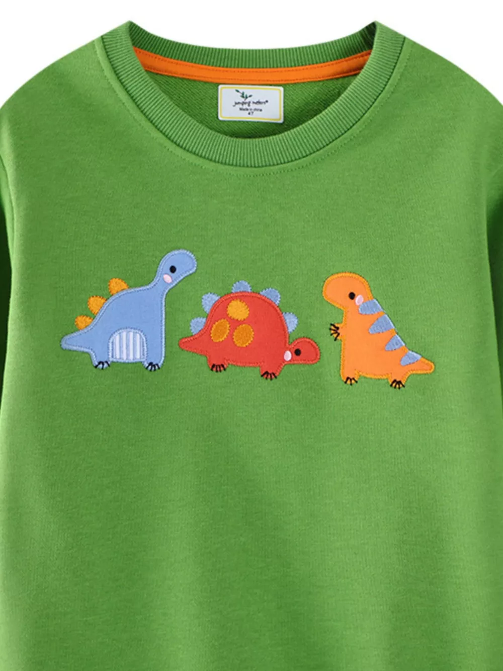 Children's Dinosaur Embroidered Crew Neck Sweatshirt, image 3