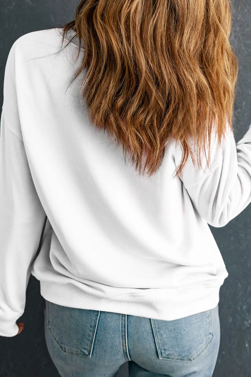 Graphic Round Neck Long Sleeve Sweatshirt, image 3