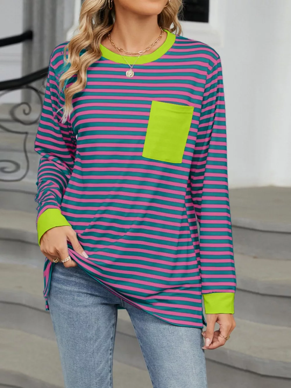 Striped Long Sleeve T-Shirt, image 11