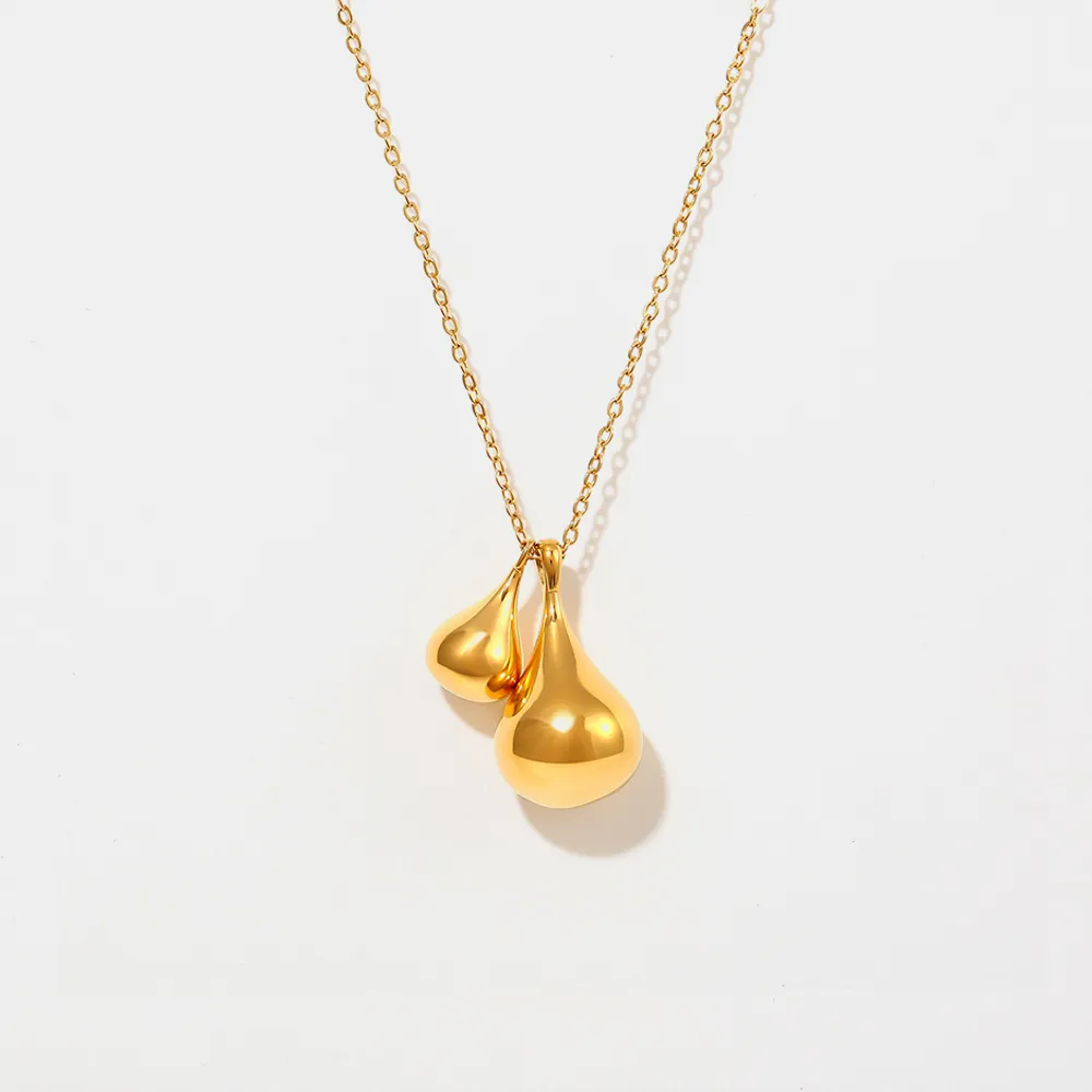 Stainless Steel Water Drop Shape Pendant Necklace, image 9