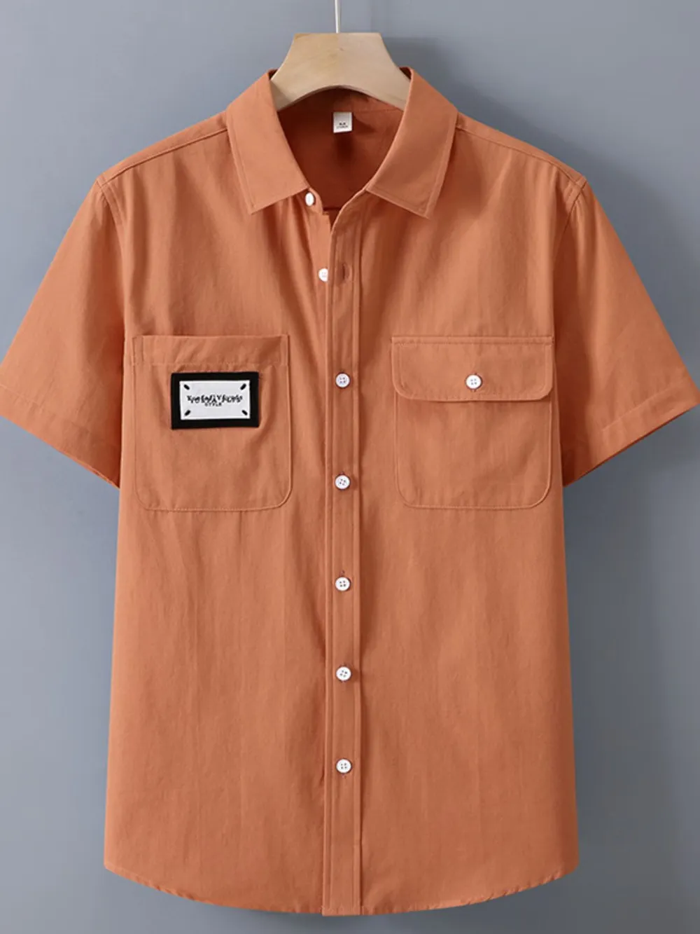Men's Plus Size Button Up Short Sleeve Shirt, image 2