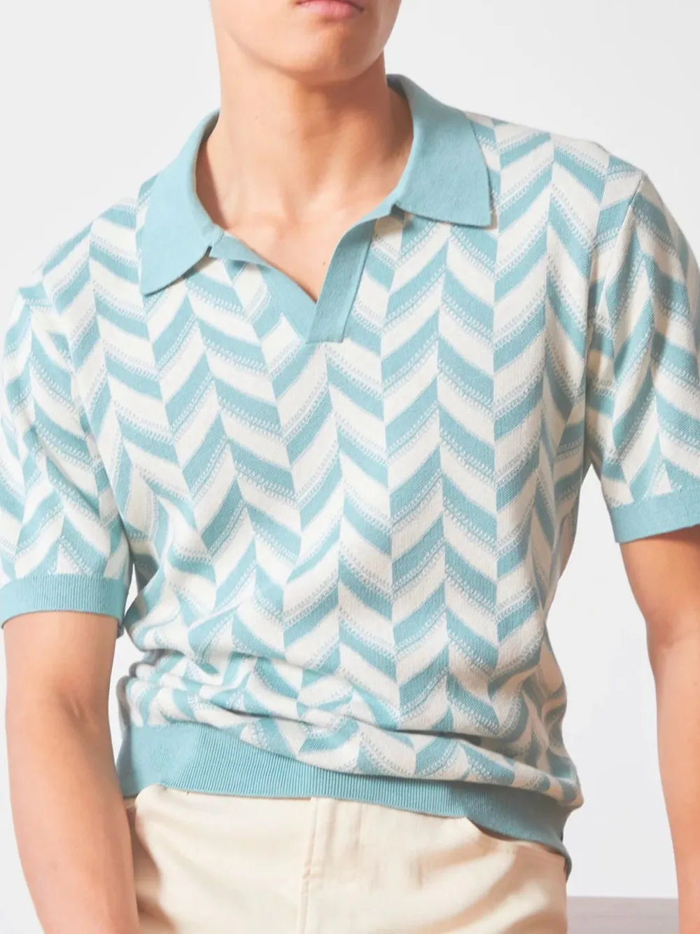 Men's Plus Size Contrast Short Sleeve Polo